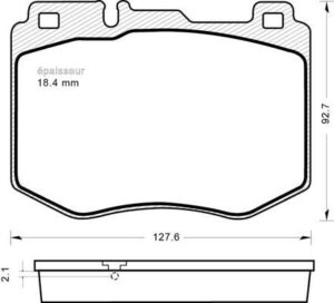 Jeu de plaquettes de frein - 1201 MGA
