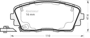 Jeu de plaquettes de frein - 1088 MGA