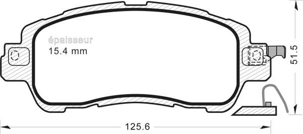 Jeu de plaquettes de frein - 1230 MGA