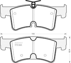 Jeu de plaquettes de frein - 1435 MGA