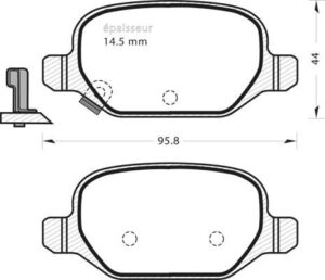 Jeu de plaquettes de frein - 1126 MGA