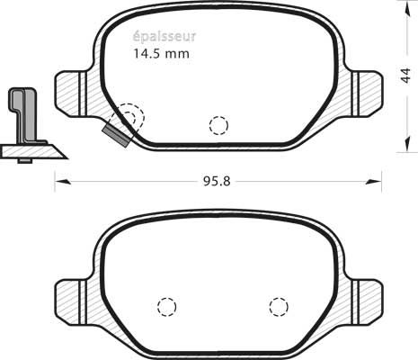 Jeu de plaquettes de frein - 1126 MGA
