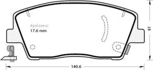 Jeu de plaquettes de frein - 1356 MGA