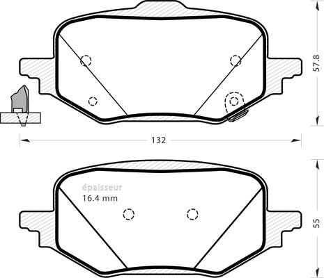 Jeu de plaquettes de frein - 1456 MGA