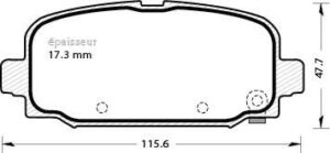 Jeu de plaquettes de frein - 1299 MGA