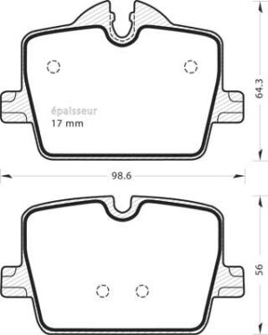 Jeu de plaquettes de frein - 1360 MGA