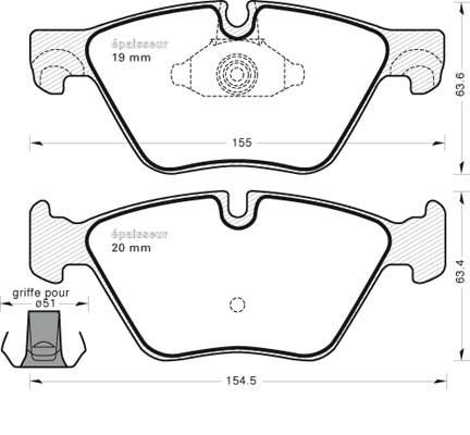 Jeu de plaquettes de frein - 1030 MGA