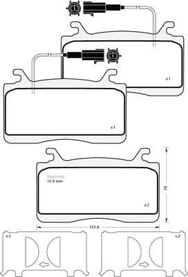 Jeu de plaquettes de frein - 1309 MGA