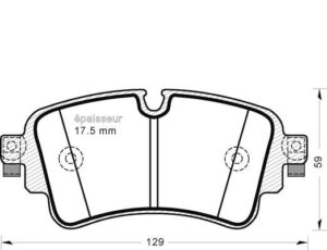 Jeu de plaquettes de frein - 1247 MGA