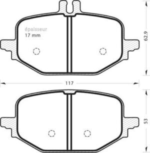 Jeu de plaquettes de frein - 1424 MGA