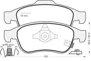 Jeu de plaquettes de frein - 1209 MGA