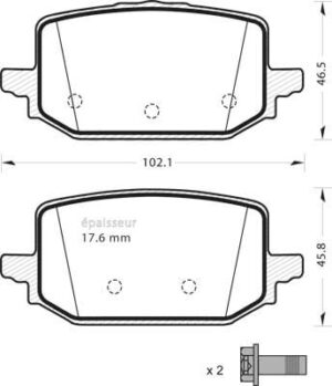 Jeu de plaquettes de frein - 1431 MGA