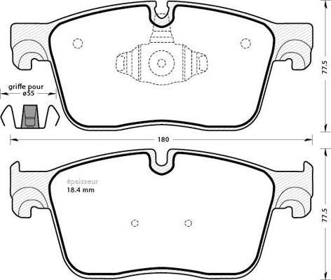 Jeu de plaquettes de frein - 1316 MGA