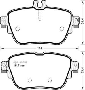 Jeu de plaquettes de frein - 1238 MGA