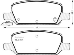 Jeu de plaquettes de frein - 1398 MGA