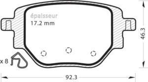 Jeu de plaquettes de frein - 1389 MGA