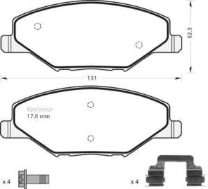 Jeu de plaquettes de frein - 1365 MGA