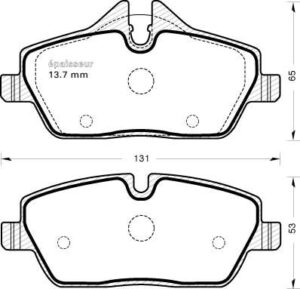 Jeu de plaquettes de frein - 1165 MGA