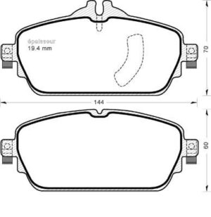 Jeu de plaquettes de frein - 1183 MGA