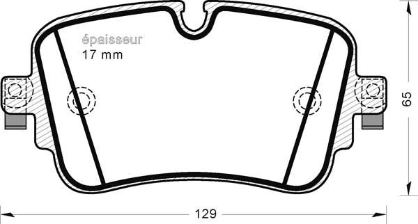 Jeu de plaquettes de frein - 1246 MGA