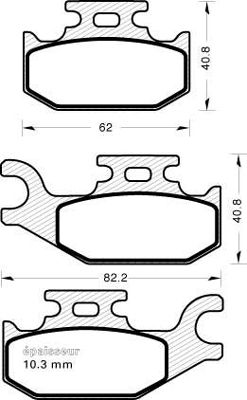 Jeu de plaquettes de frein - 1150 MGA