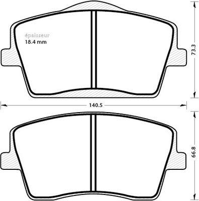 Jeu de plaquettes de frein - 1337 MGA