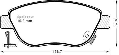 Jeu de plaquettes de frein - 1134 MGA