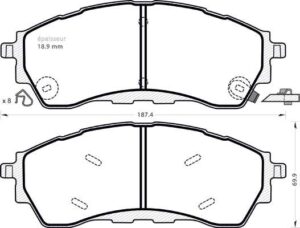 Jeu de plaquettes de frein - 1402 MGA