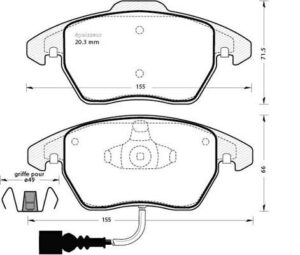 Jeu de plaquettes de frein - 1273 MGA