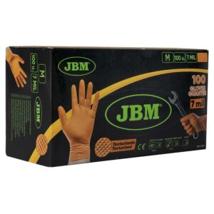 Gants M oranges en nitrile - 53551 JBM