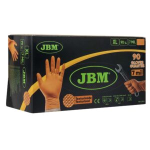 Gants XL oranges en nitrile - 53553 JBM