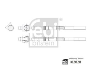 Rotule de direction intérieure, barre de connexion - 182828 FEBI BILSTEIN
