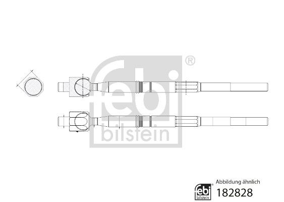 Rotule de direction intérieure, barre de connexion - 182828 FEBI BILSTEIN