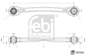 Bras de liaison, suspension de roue - 185566 FEBI BILSTEIN