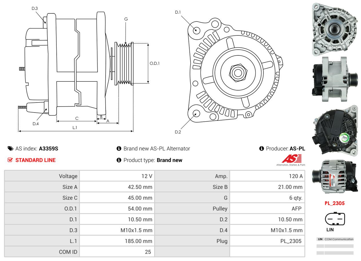 Alternateur - A3359S AS-PL – Image 5