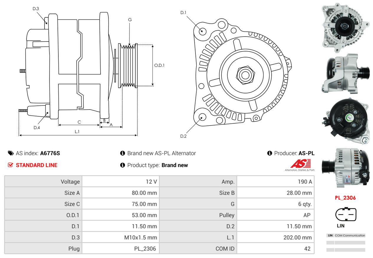 Alternateur - A6776S AS-PL – Image 5