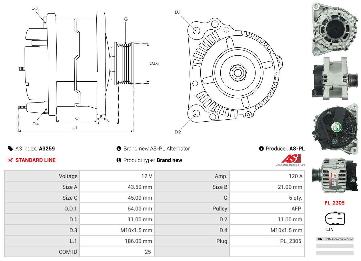 Alternateur - A3259 AS-PL – Image 5