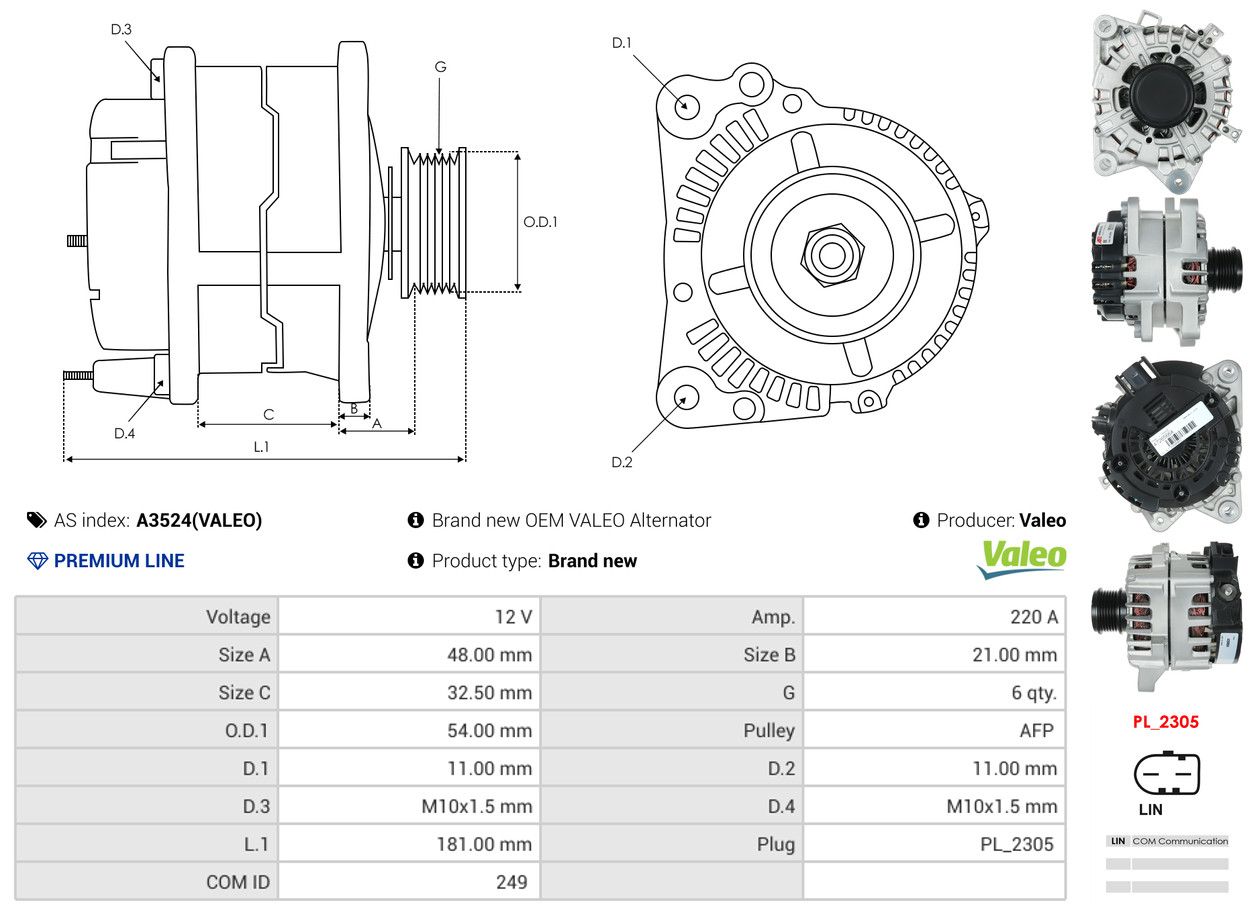 Alternateur - A3524_VALEO AS-PL – Image 5
