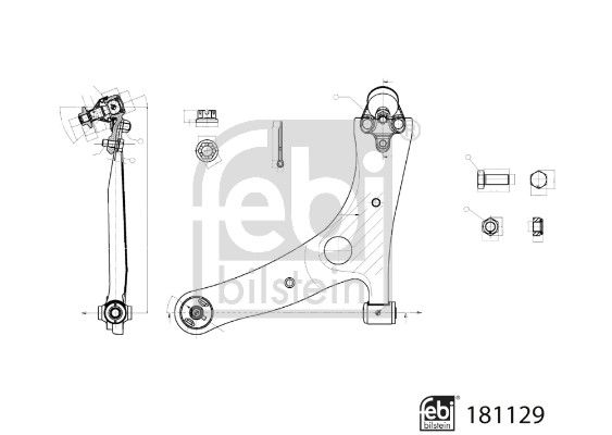 Bras de liaison, suspension de roue - 181129 FEBI BILSTEIN