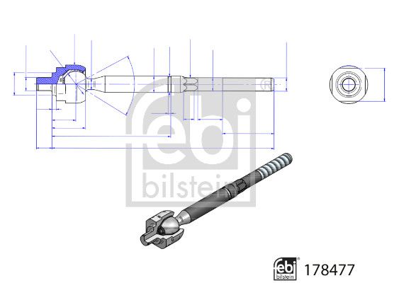 Rotule de direction intérieure, barre de connexion - 178477 FEBI BILSTEIN – Image 3