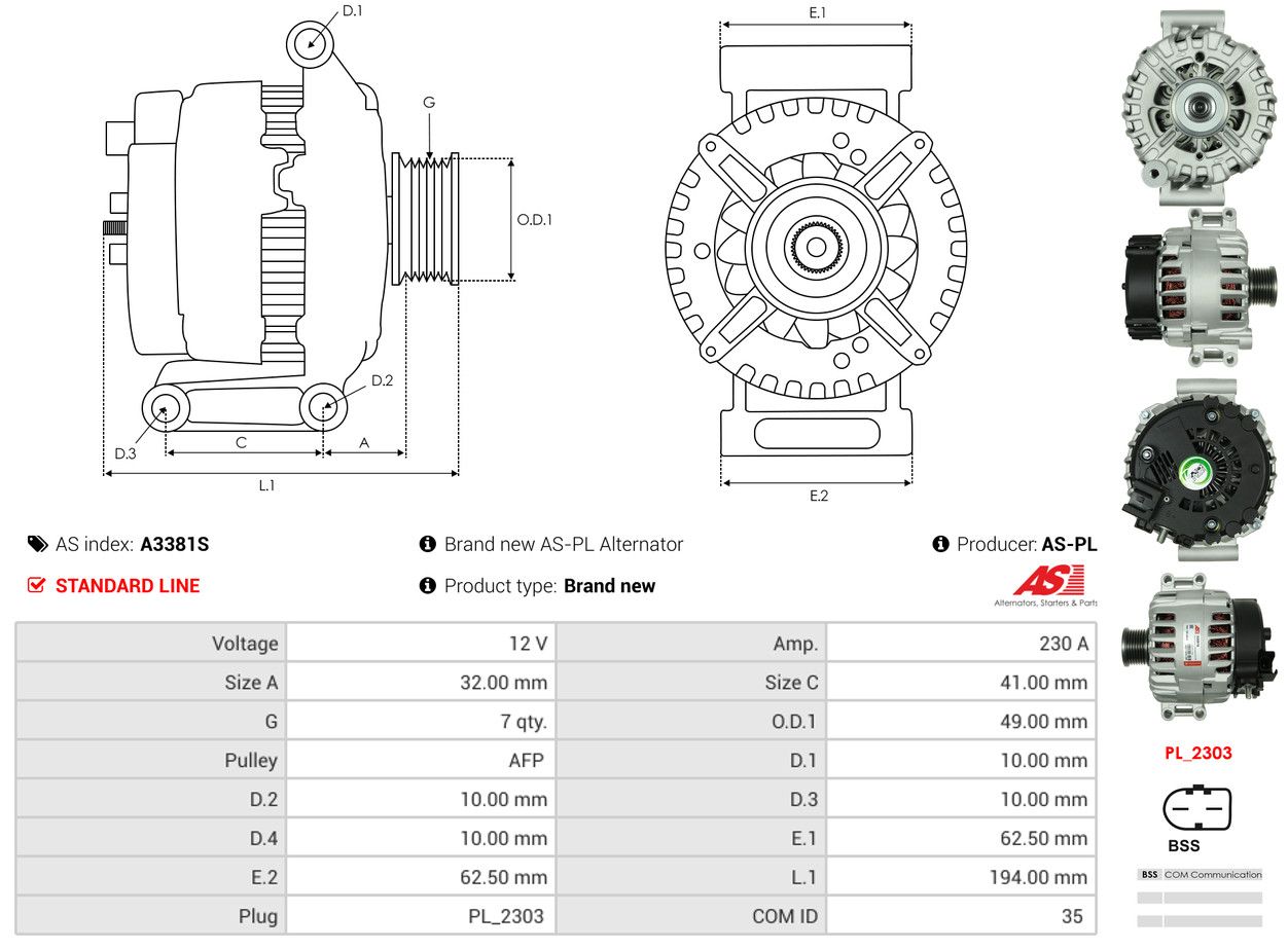 Alternateur - A3381S AS-PL – Image 5