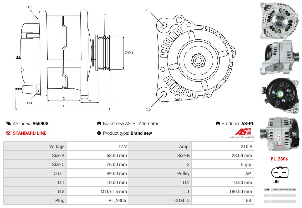 Alternateur - A6590S AS-PL – Image 5