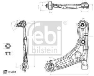 Bras de liaison, suspension de roue - 185903 FEBI BILSTEIN