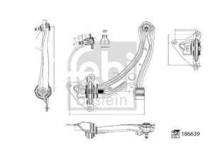 Bras de liaison, suspension de roue - 186639 FEBI BILSTEIN