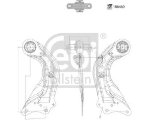 Bras de liaison, suspension de roue - 186460 FEBI BILSTEIN
