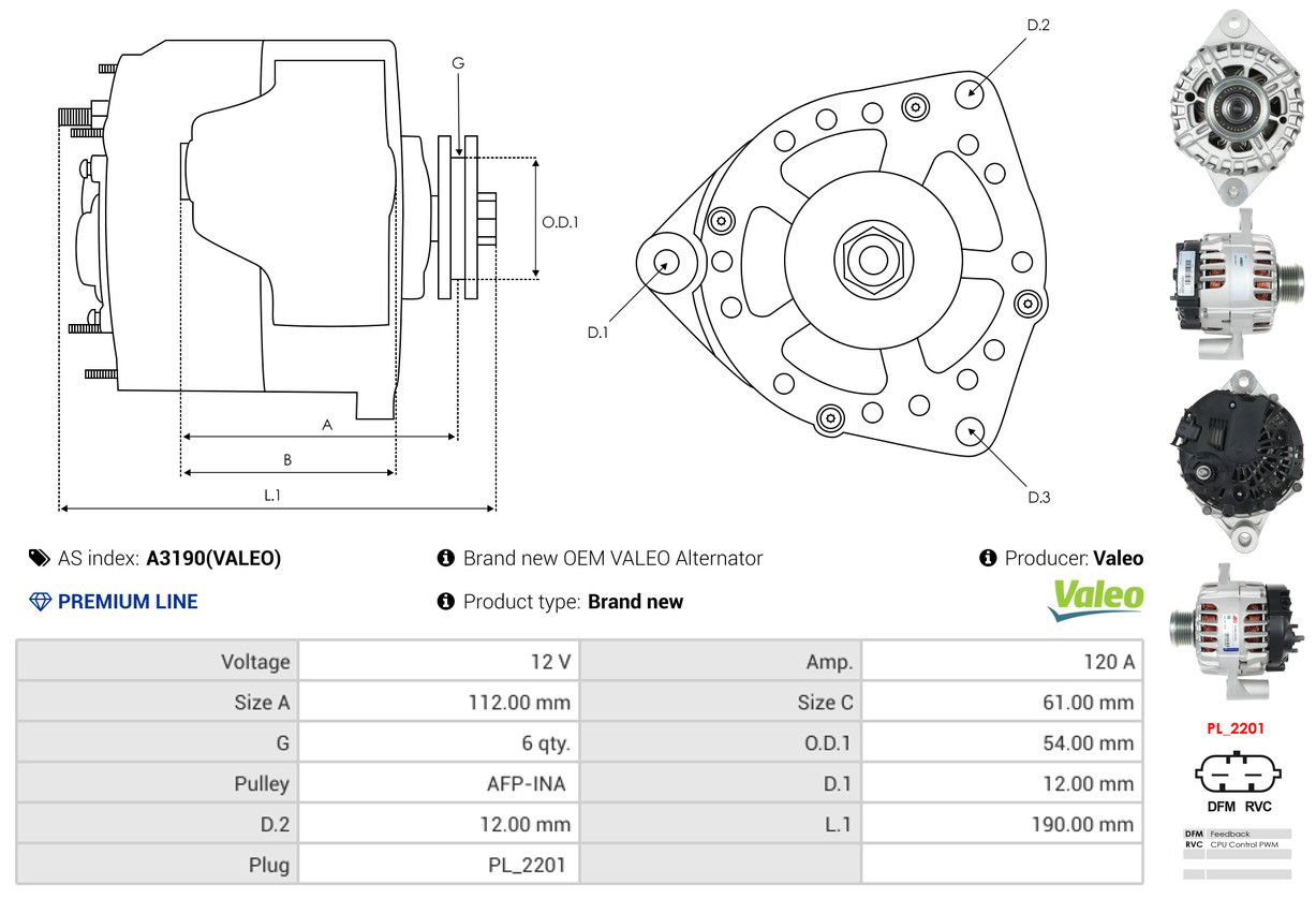 Alternateur - A3190(VALEO) AS-PL – Image 5