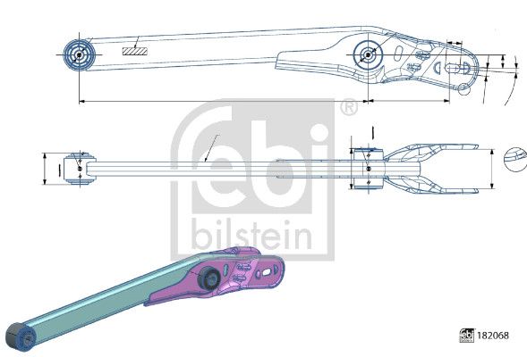 Bras de liaison, suspension de roue - 182068 FEBI BILSTEIN