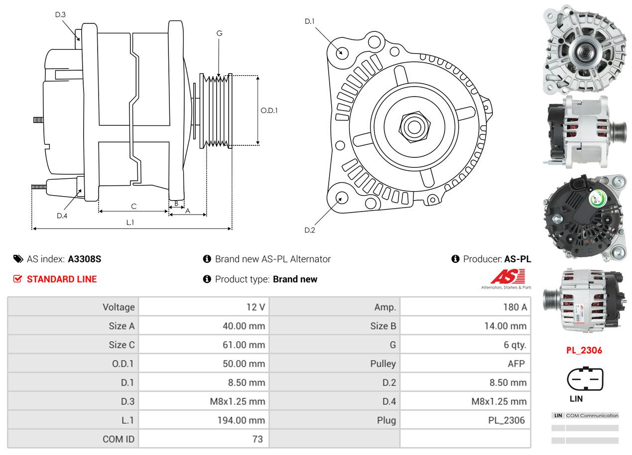 Alternateur - A3308S AS-PL – Image 5