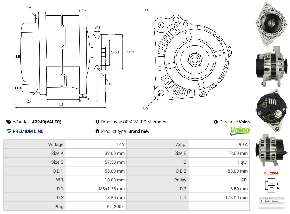 Alternateur - A3249(VALEO) AS-PL – Image 6