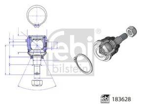 Rotule de suspension - 183628 FEBI BILSTEIN